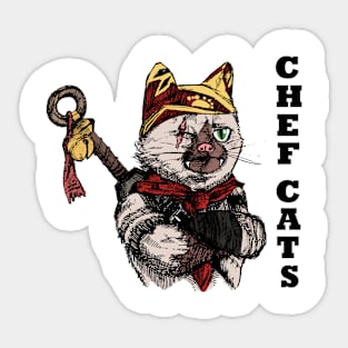 cat chef Sticker